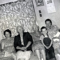 Joy Sayger; Della Dorrough; Aunt Bertha; Don Sayger; Aunt Sallie
